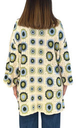 Off-On - Cardigan macramè - Verde