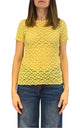 Off-on -T-shirt pizzo - Giallo