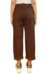 Off-on - Pantalone Lory riga - Camel