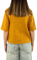 Susan Di - Camicia lino - Arancio