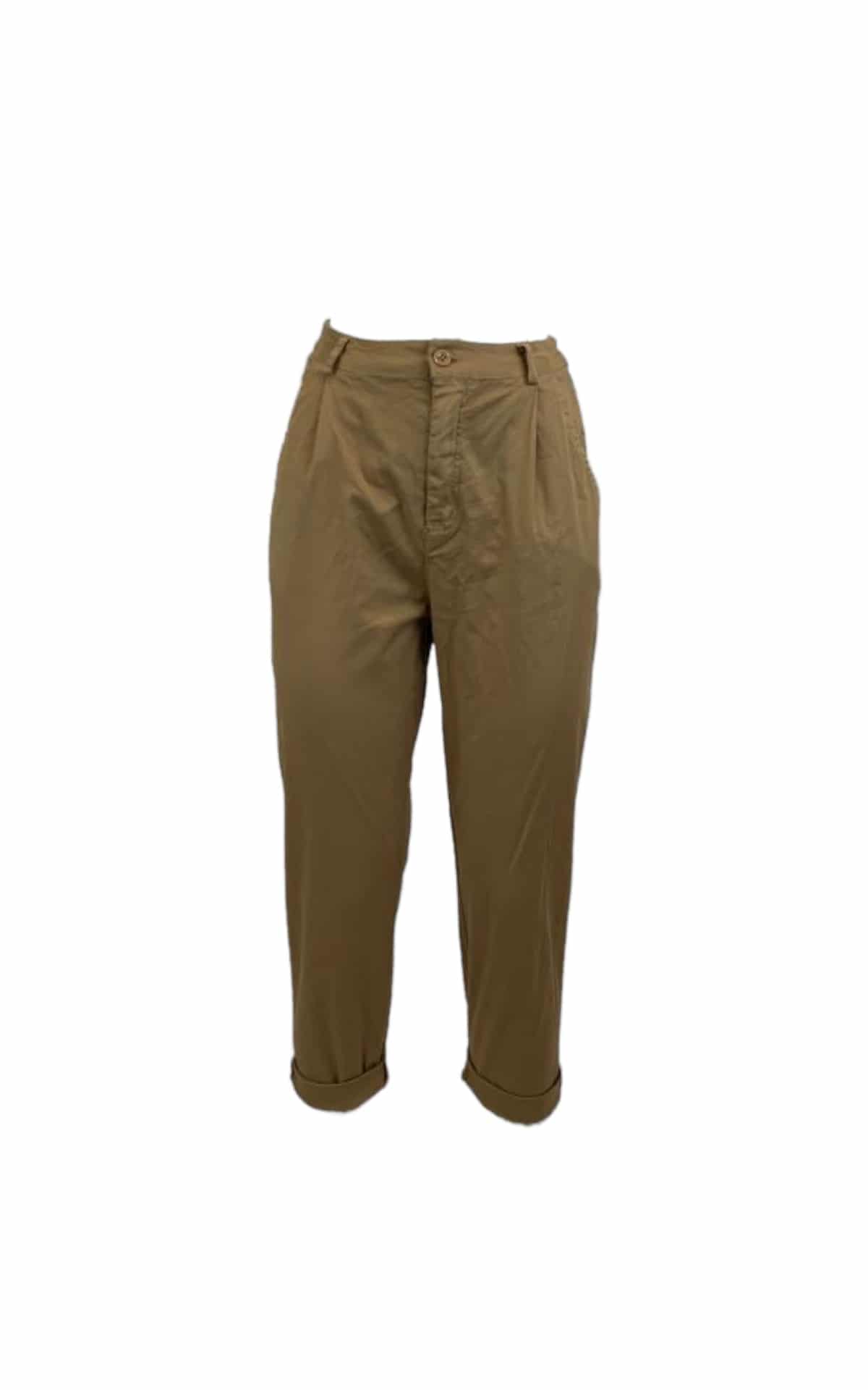 pantalone Boyfriend camel off-on