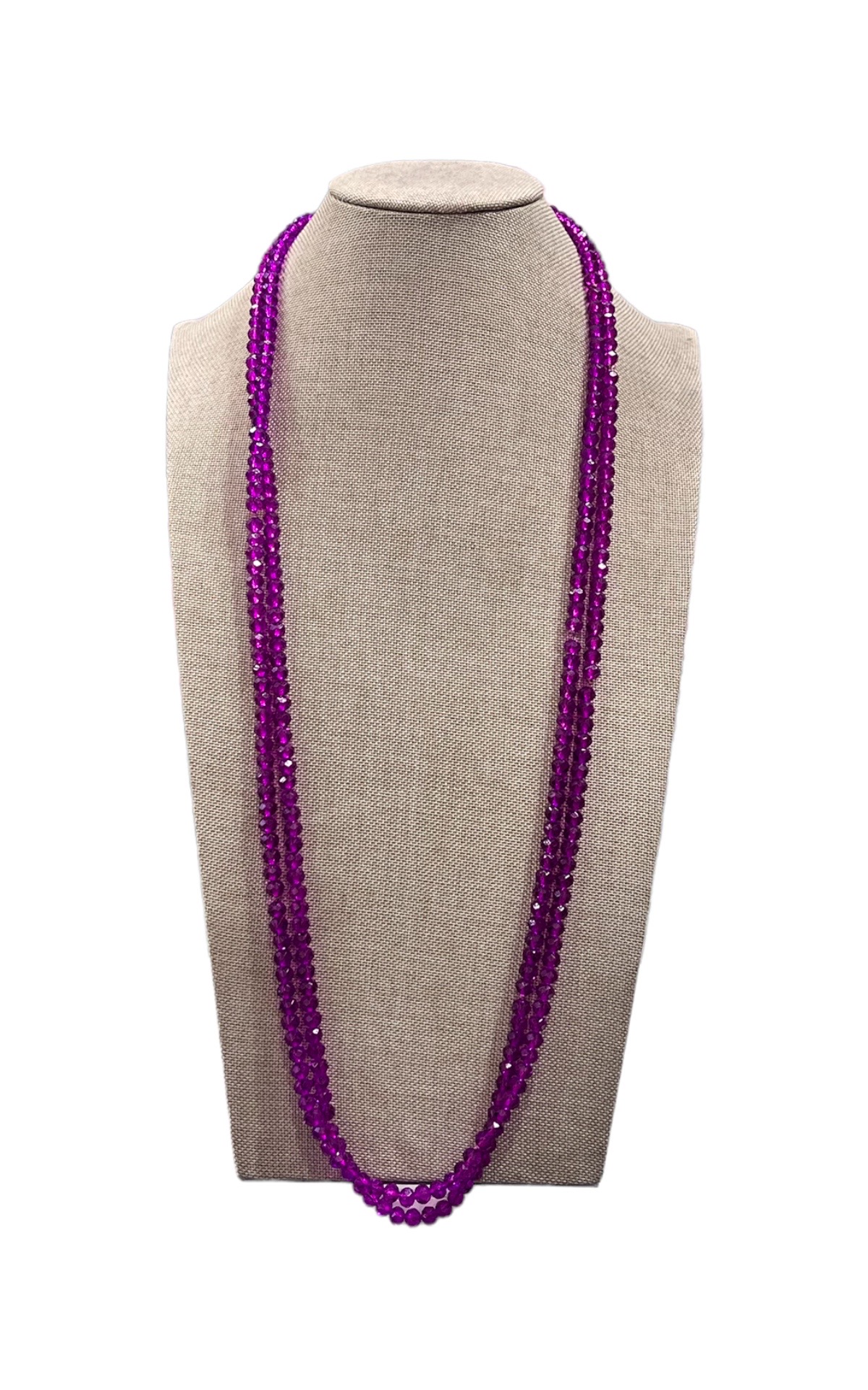 Collana perline magenta