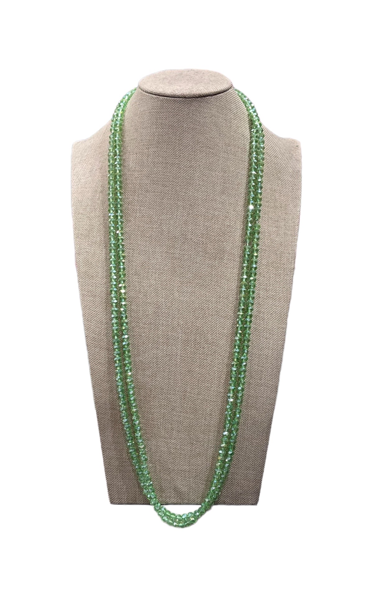 Collana perline verde