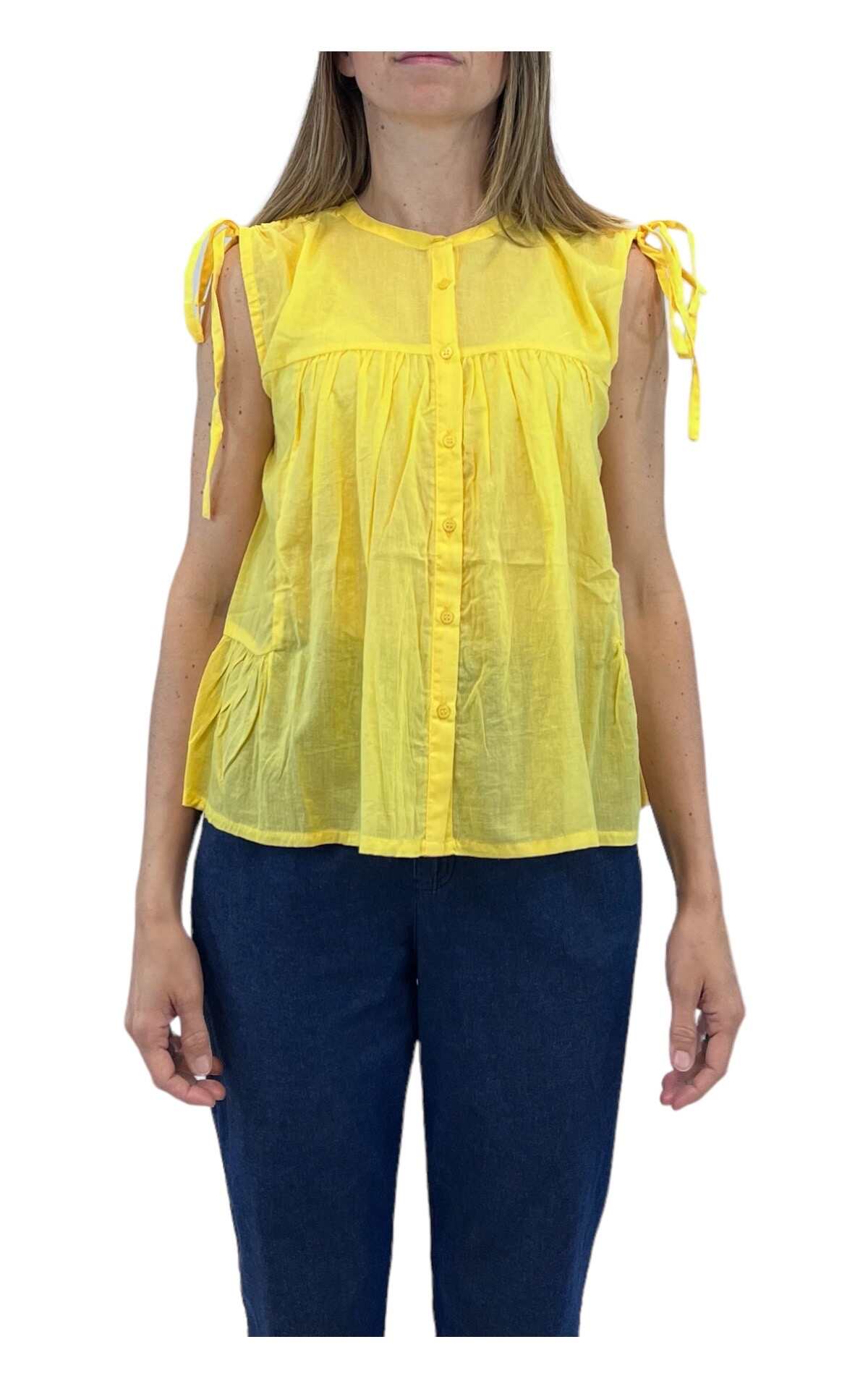 Top con laccetti sulle spalle giallo Compañia Fantastica