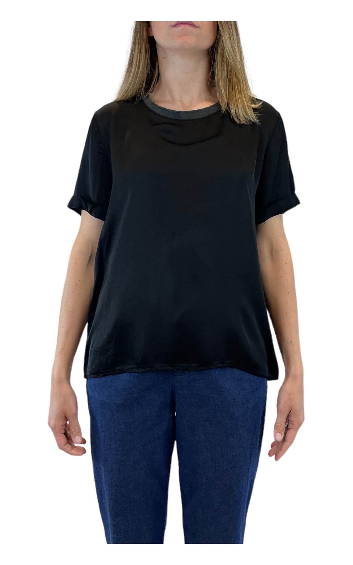 Blusa mezza manica nero Off-On