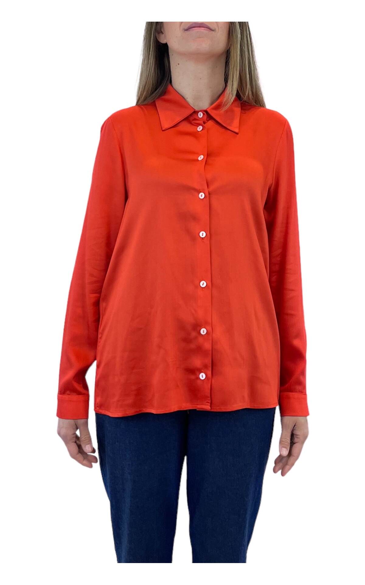 Camicia tinta unita Arancio Susan Di