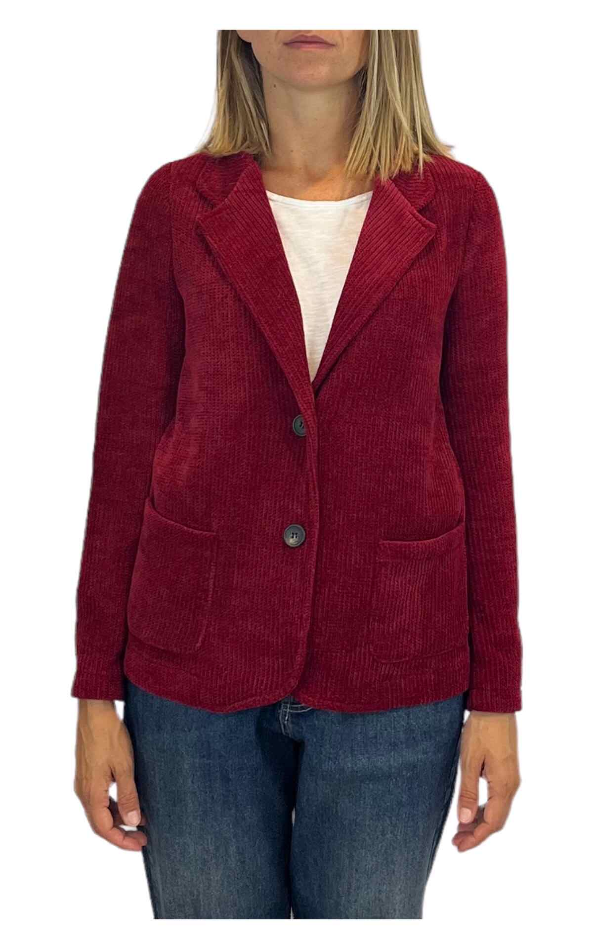 Susan Di – Blazer ciniglia – Bordeaux