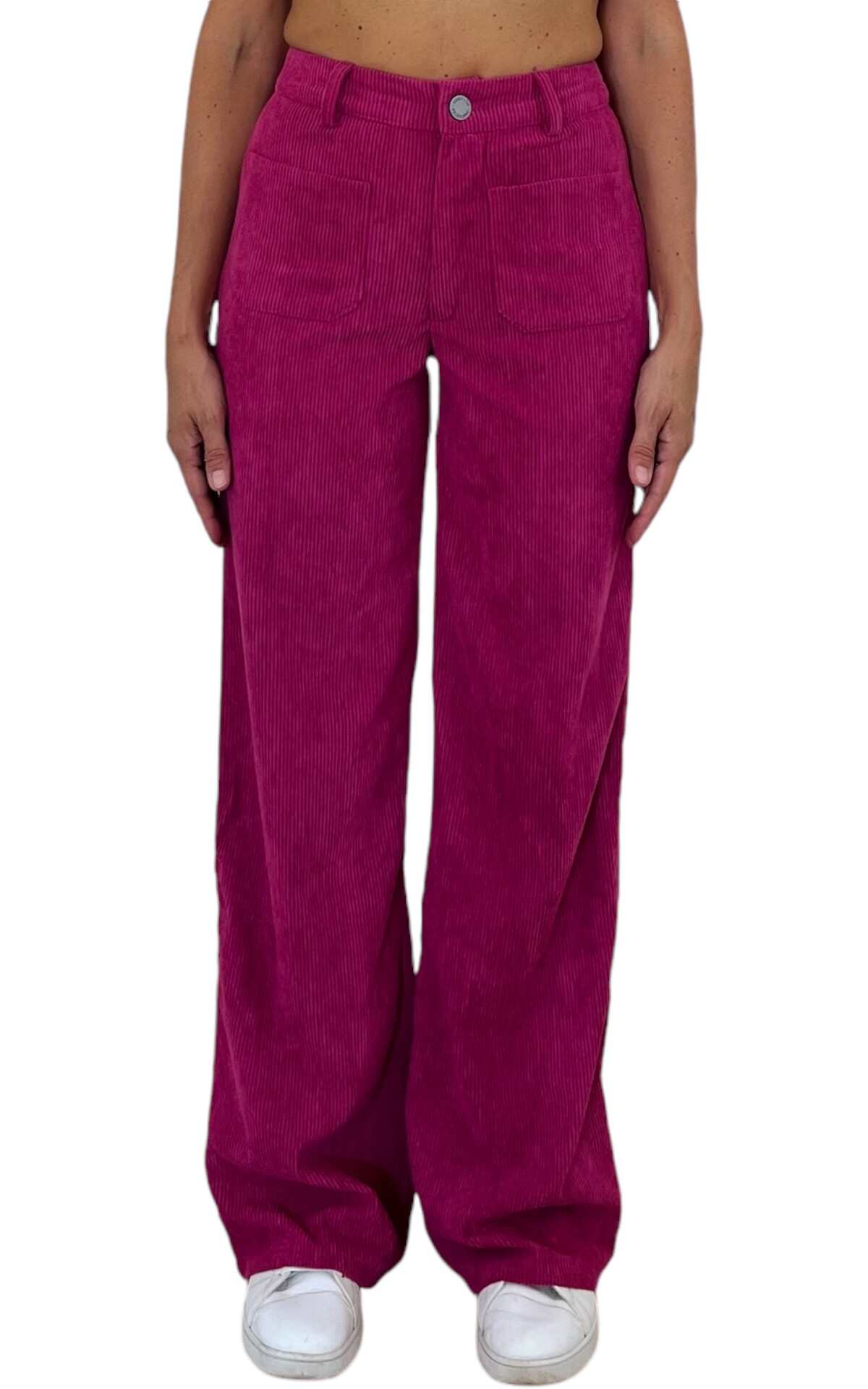 Compañía Fantástica - Pantalone in velluto - fucsia