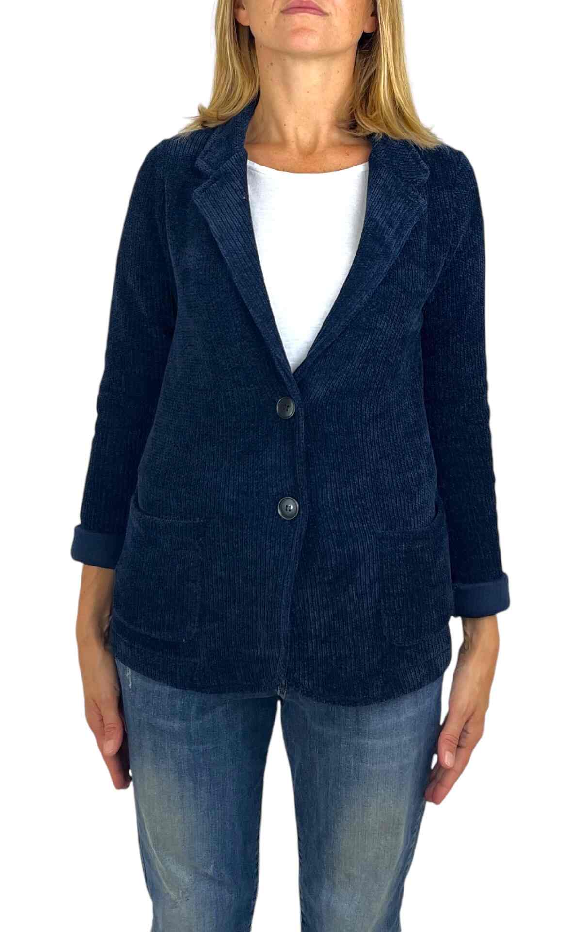 Susan Di - Blazer ciniglia - blu