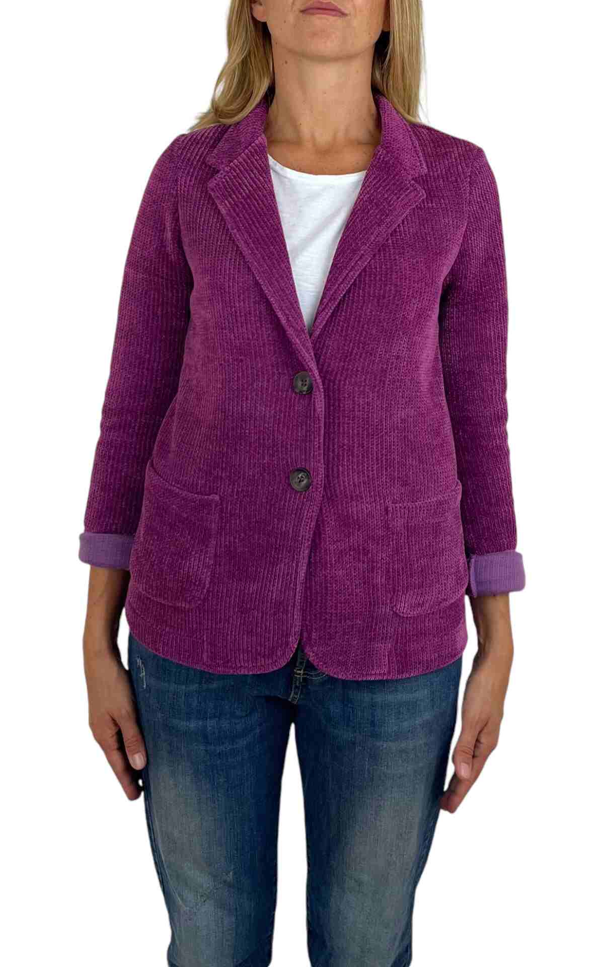 Susan Di - Blazer ciniglia - magenta