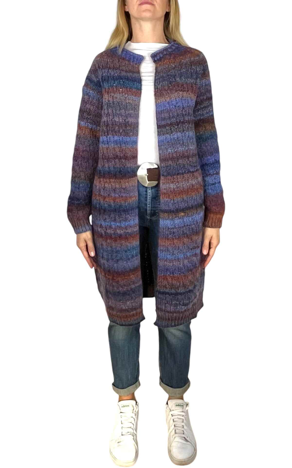 Off-On - Cardigan multicolor longuette - camel