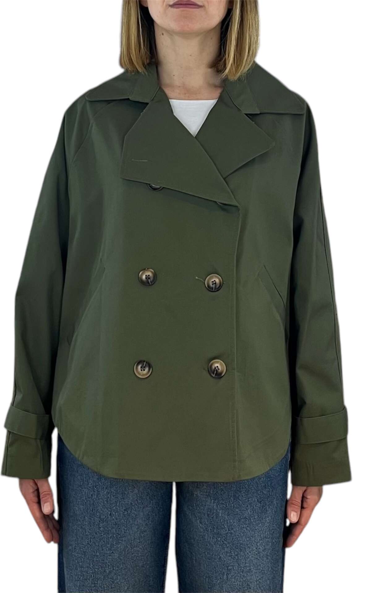 Off-On - Trench corto - verde