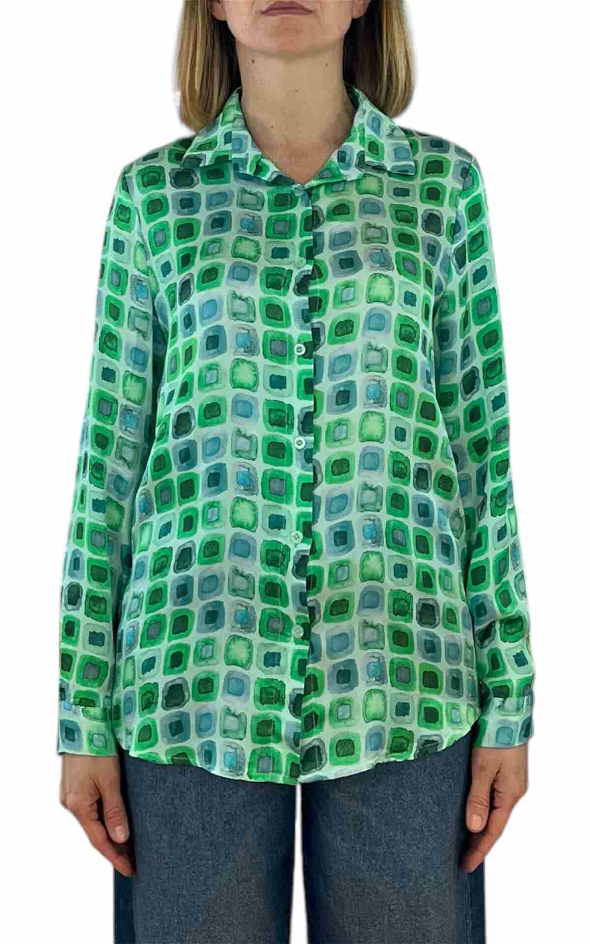 Off-On - Camicia fantasia - verde