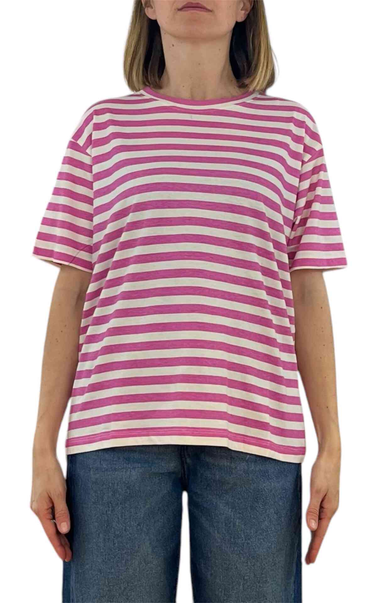 Compañia Fantastica - T-shirt righe - fucsia