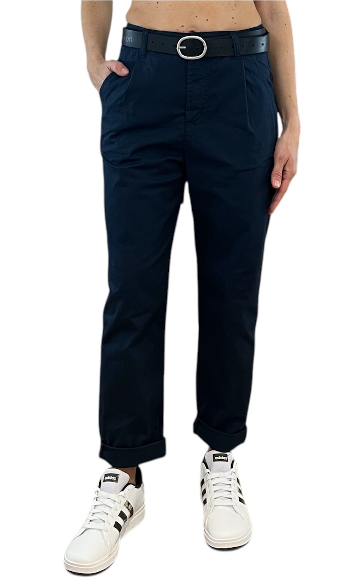 Off-On - Pantalone boyfriend JOELLE - blu