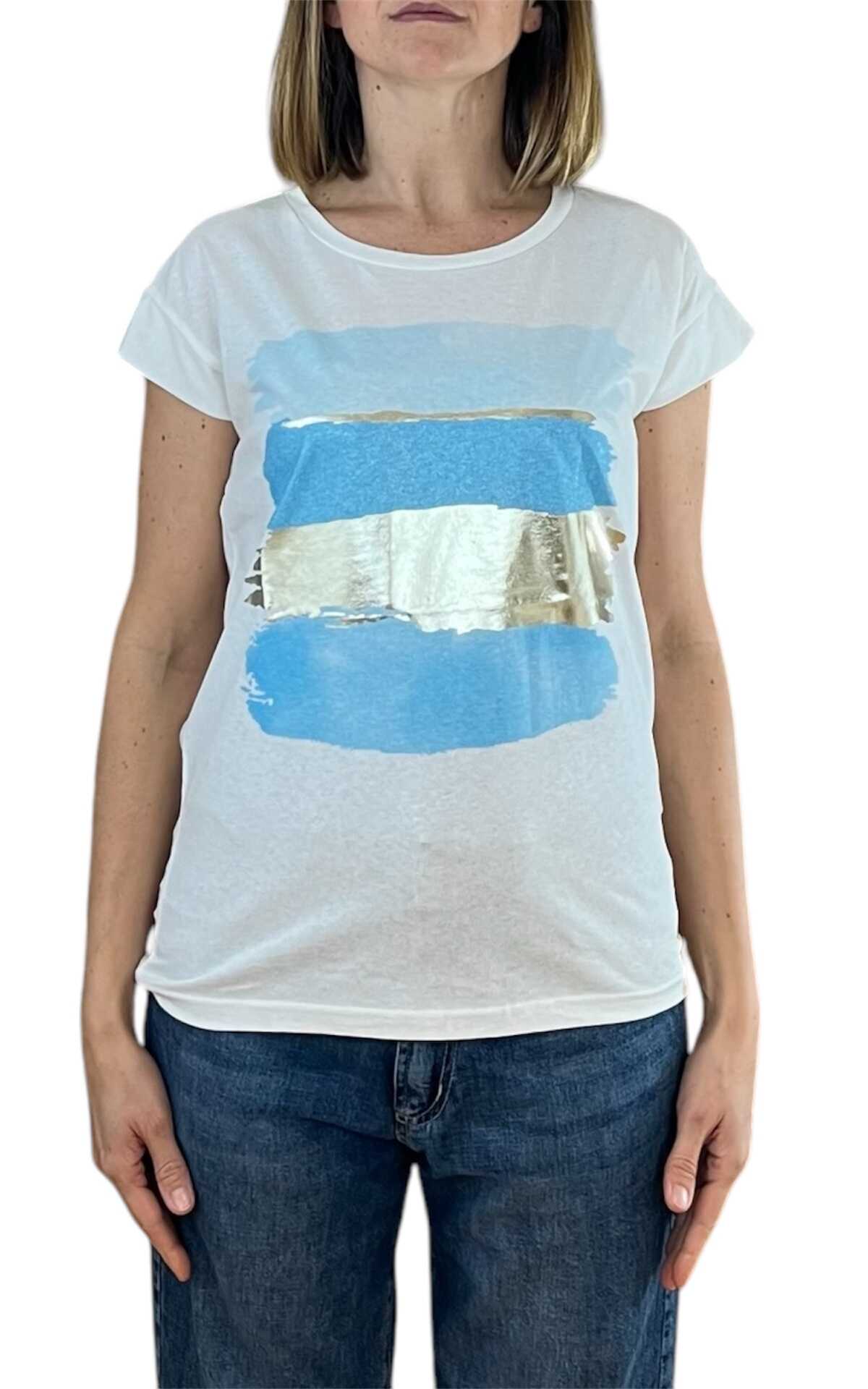 Off-On - T-shirt pennellate - azzurro