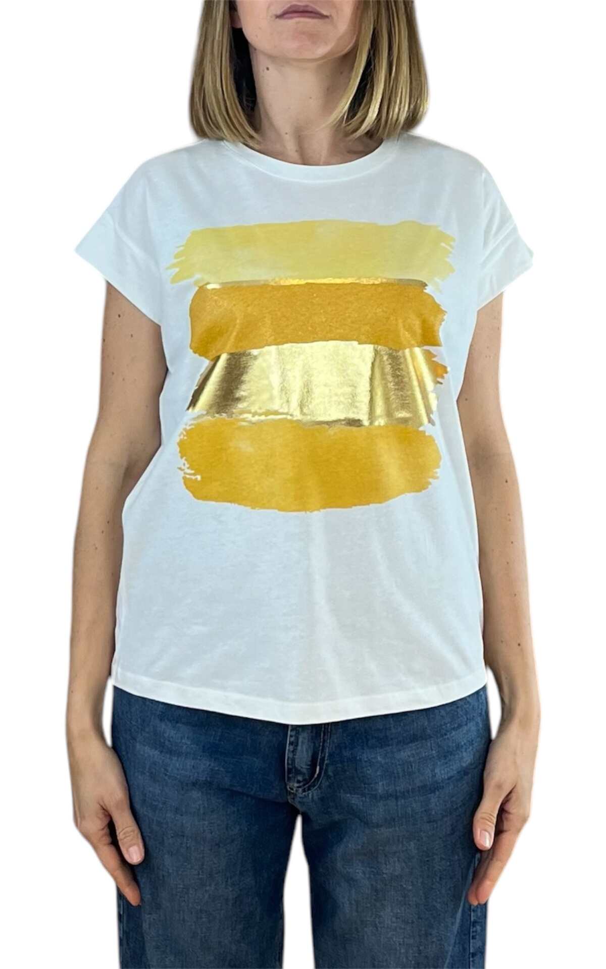 Off-On - T-shirt pennellate - giallo