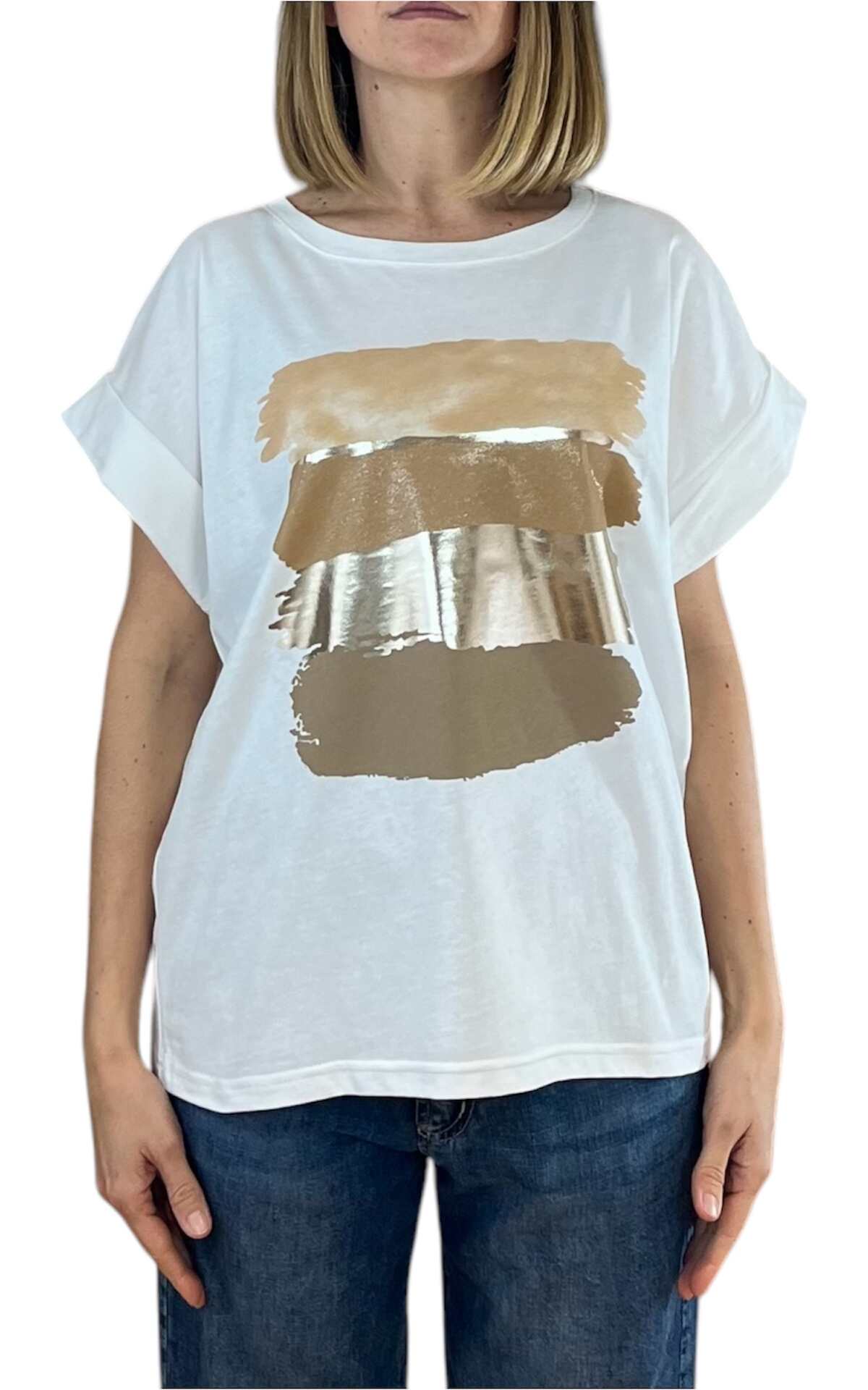 Off-On - T-shirt pennellate - beige