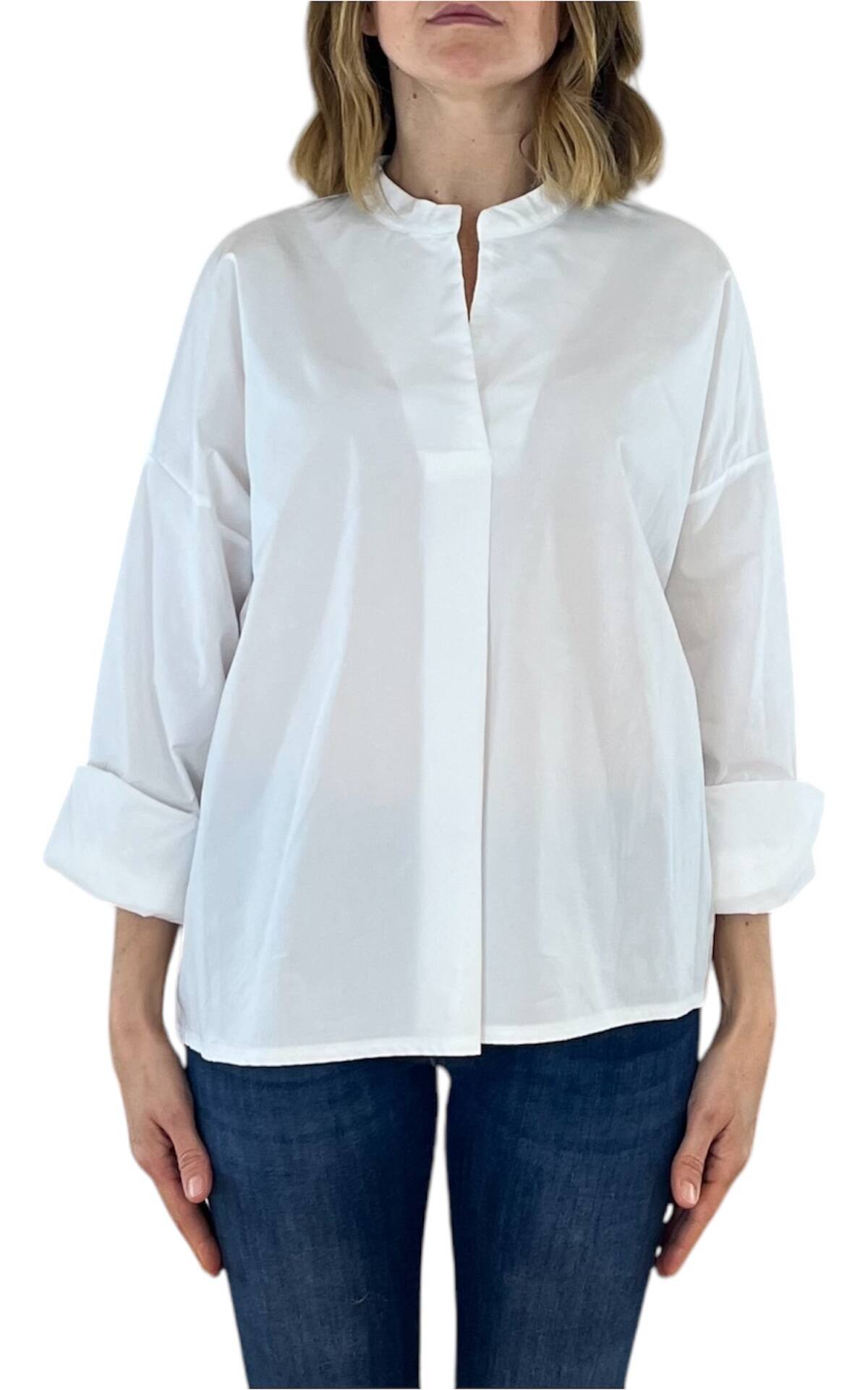 Off-On - camicia coreana V - bianco