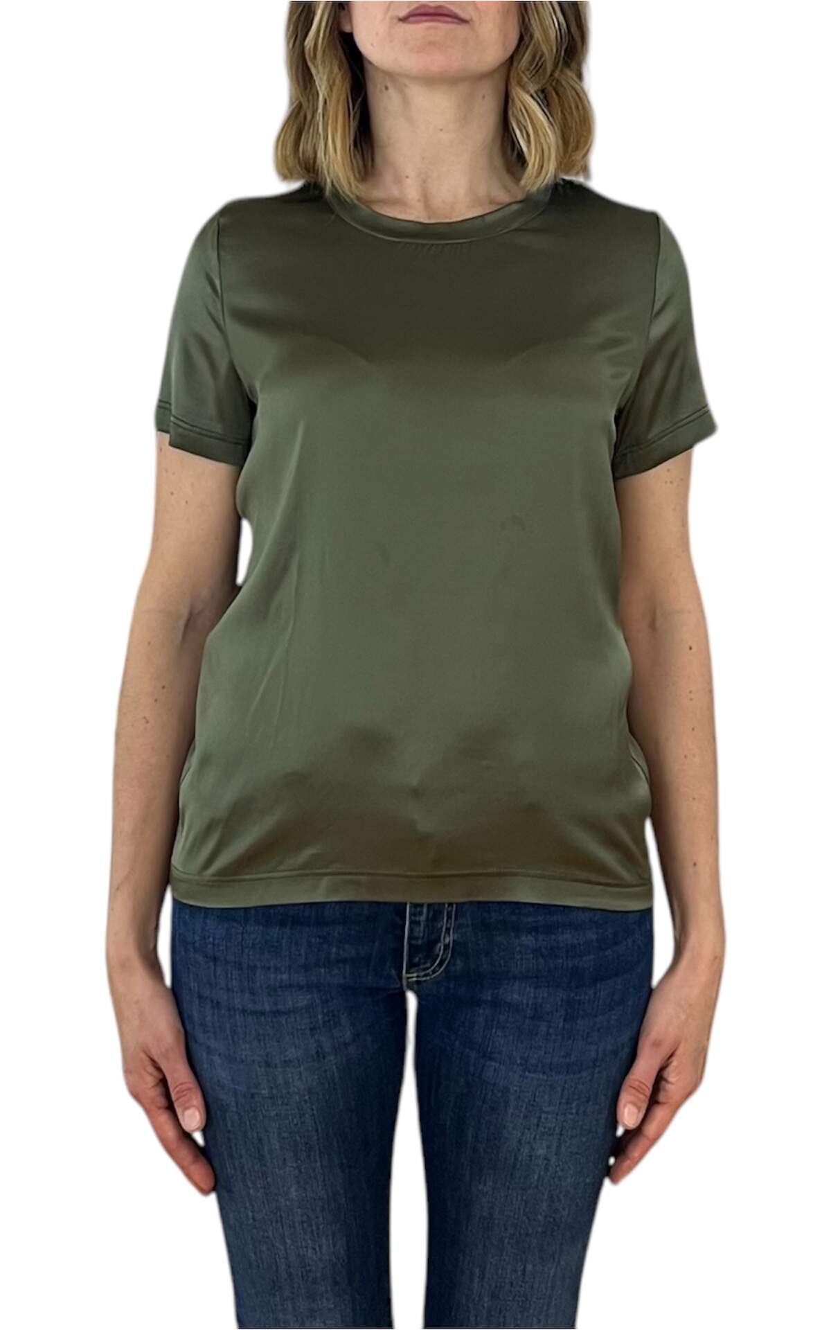 Off-On - blusa mezza manica - verde