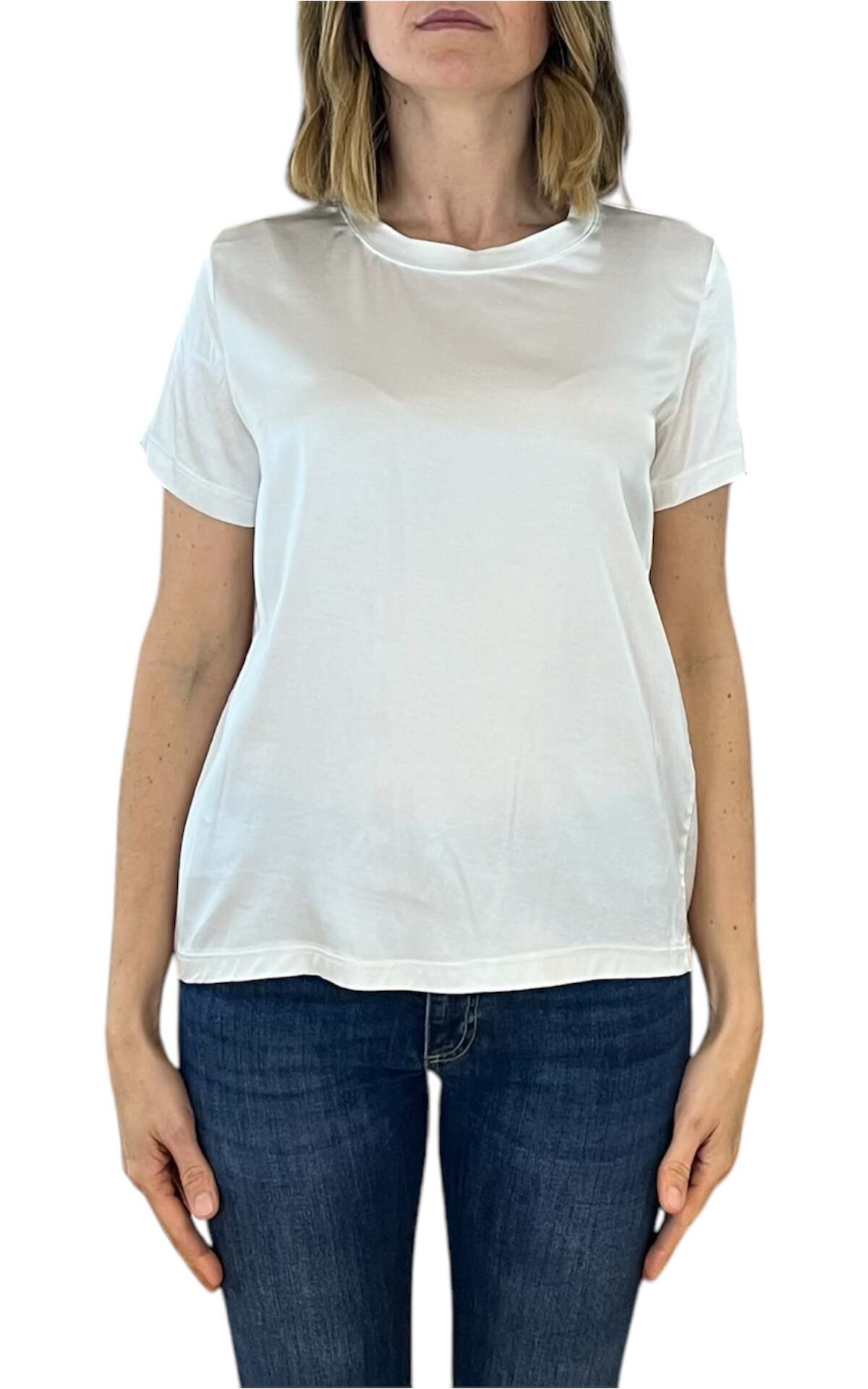 Off-On - blusa mezza manica - bianco