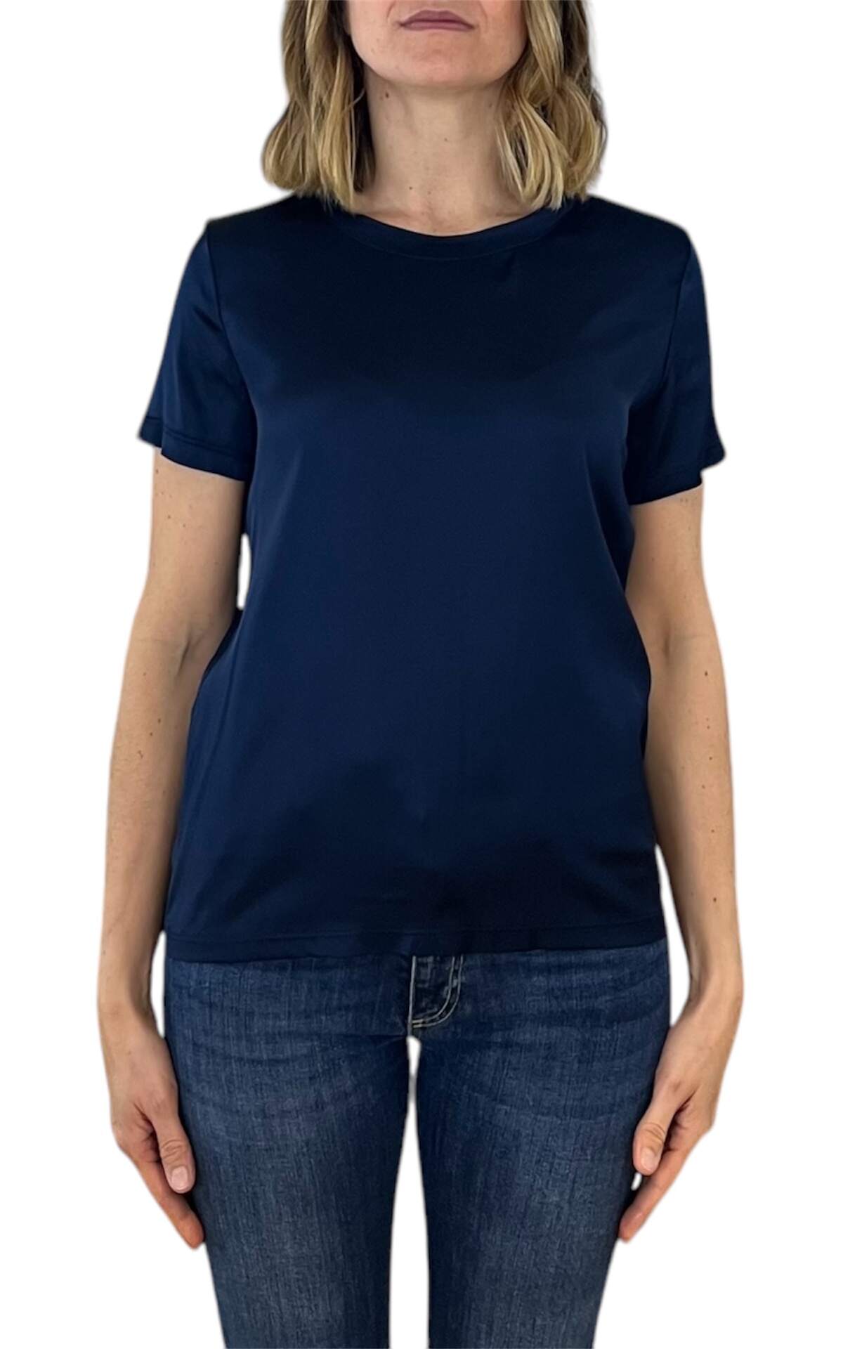 Off-On - blusa mezza manica - blu