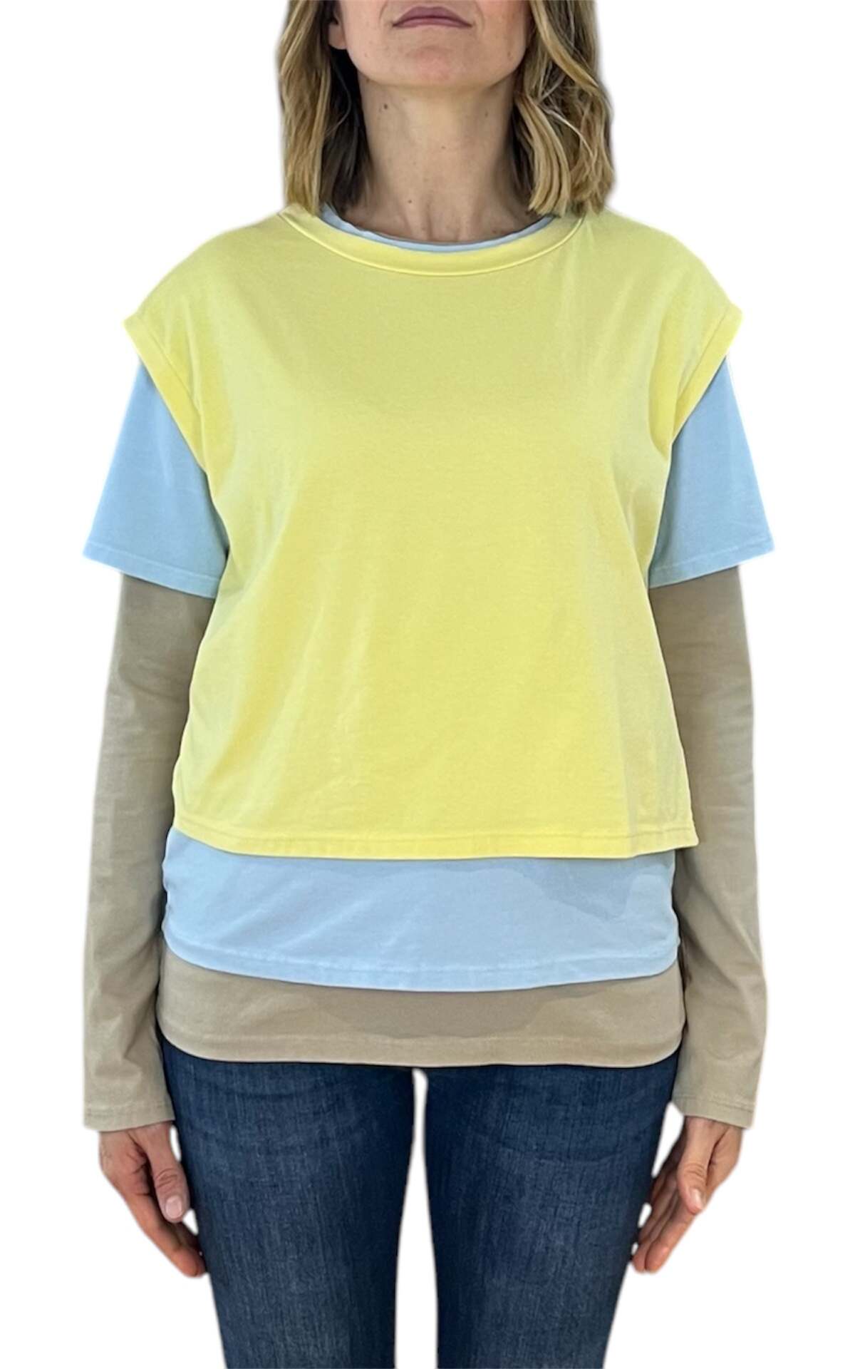 Off-on - Set 3 T-shirt - giallo