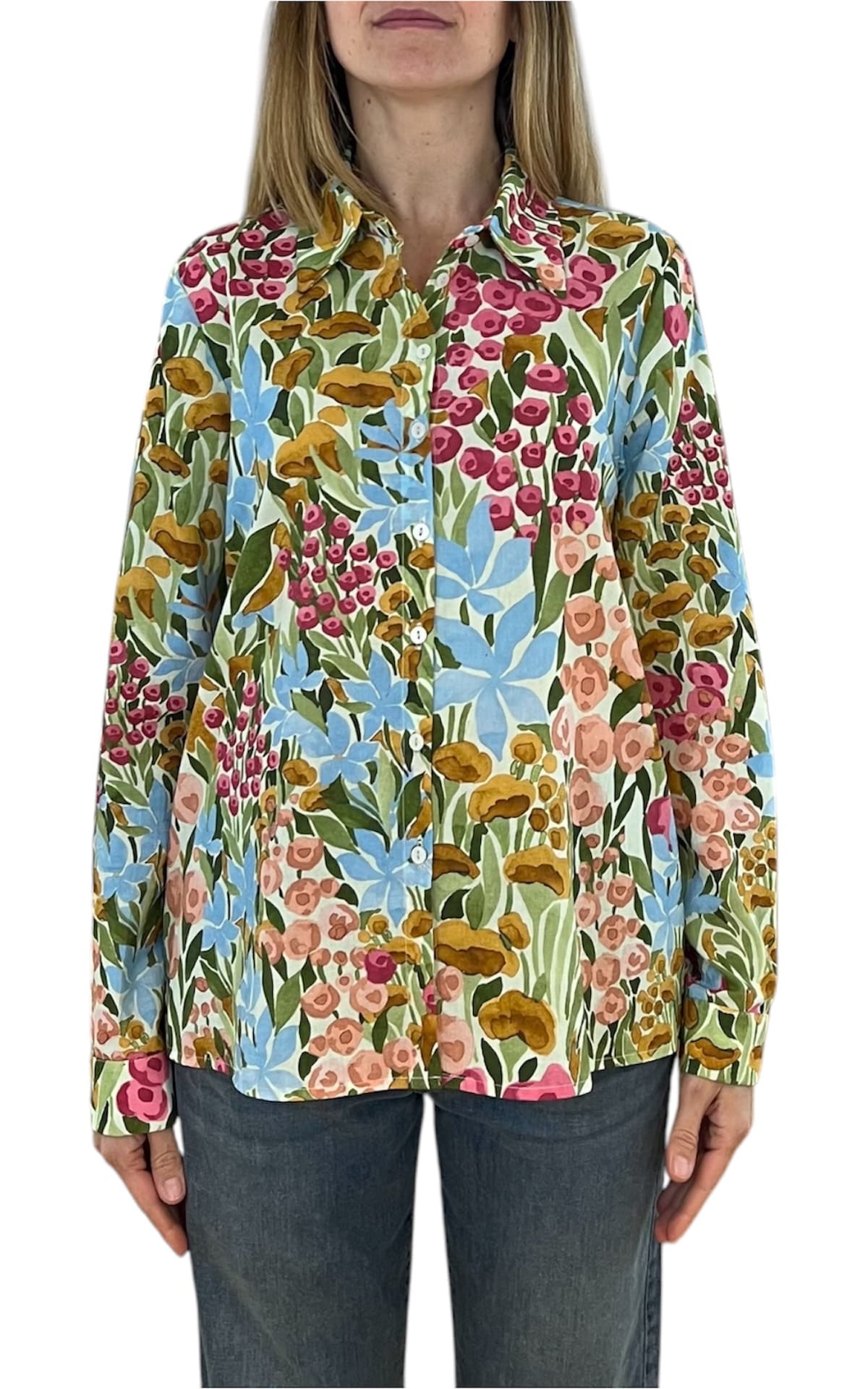 Susan Di - Camicia in mussola di cotone - Verde