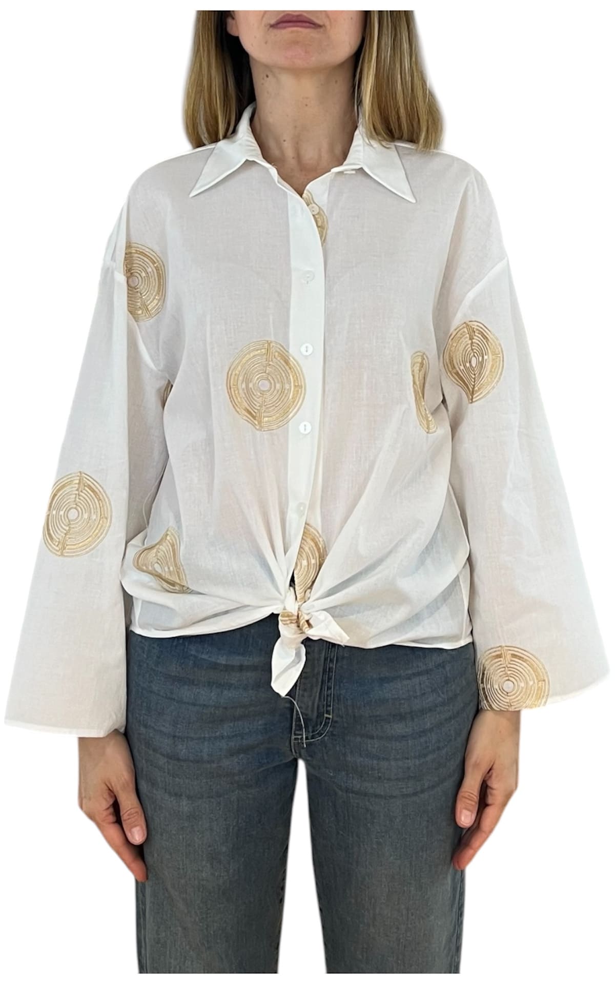 Susan Di - Camicia in mussola di cotone - Burro