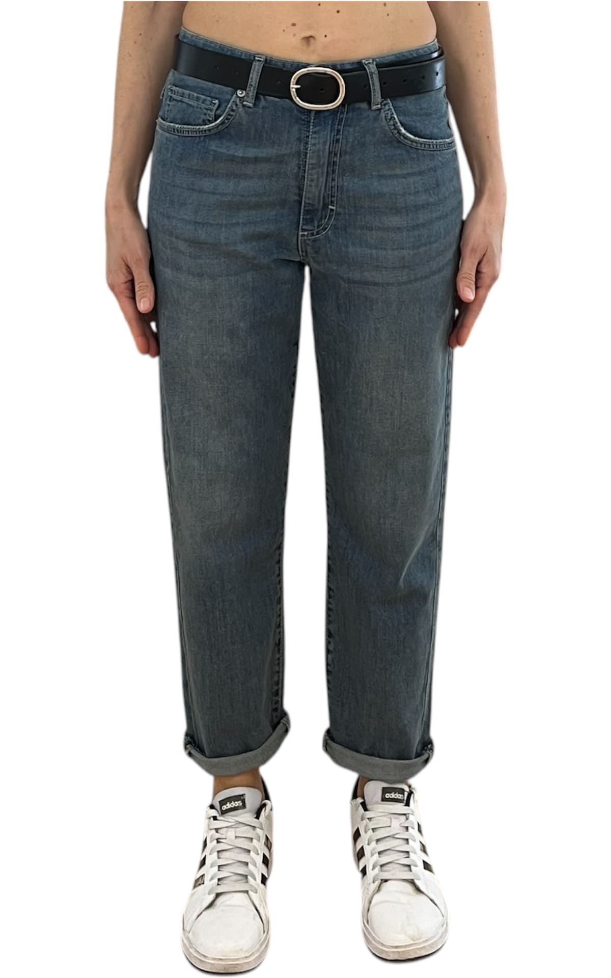 Initial - Jeans boyfriend Gue - blu