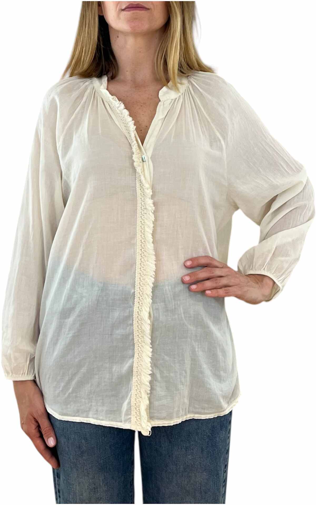 Off-On - Camicia passamaneria - burro