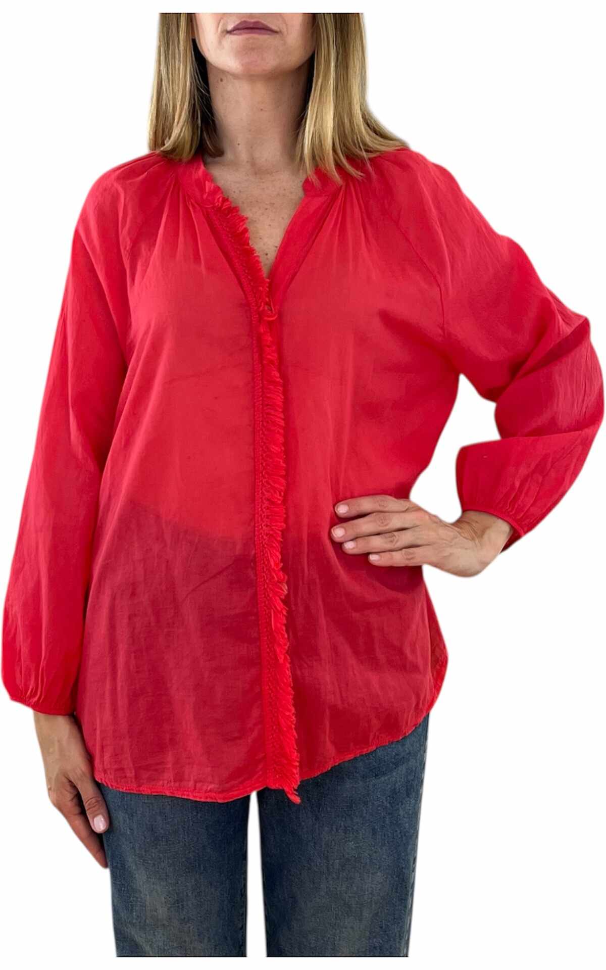 Off-On - Camicia passamaneria - rosso