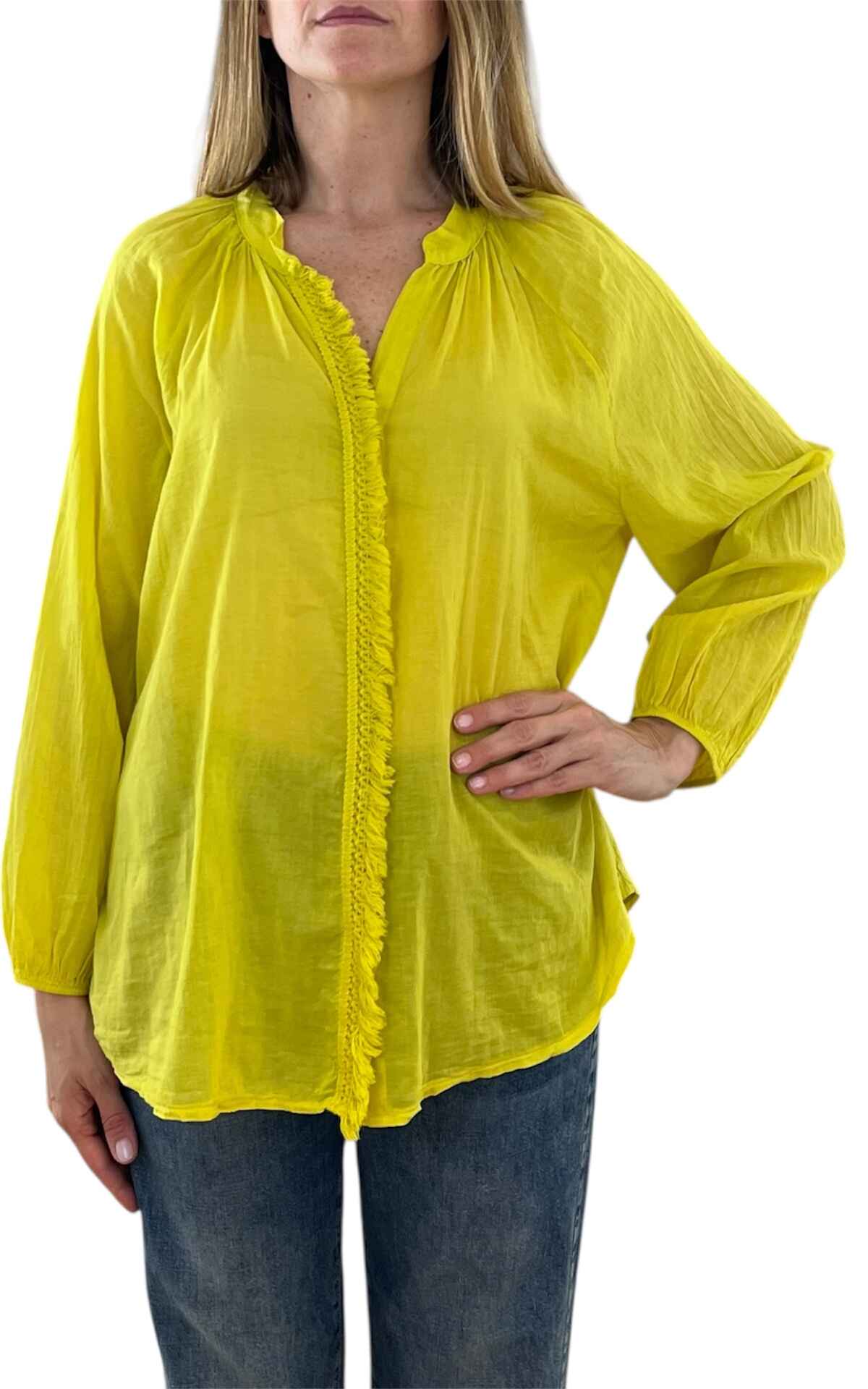 Off-On - Camicia passamaneria - lime