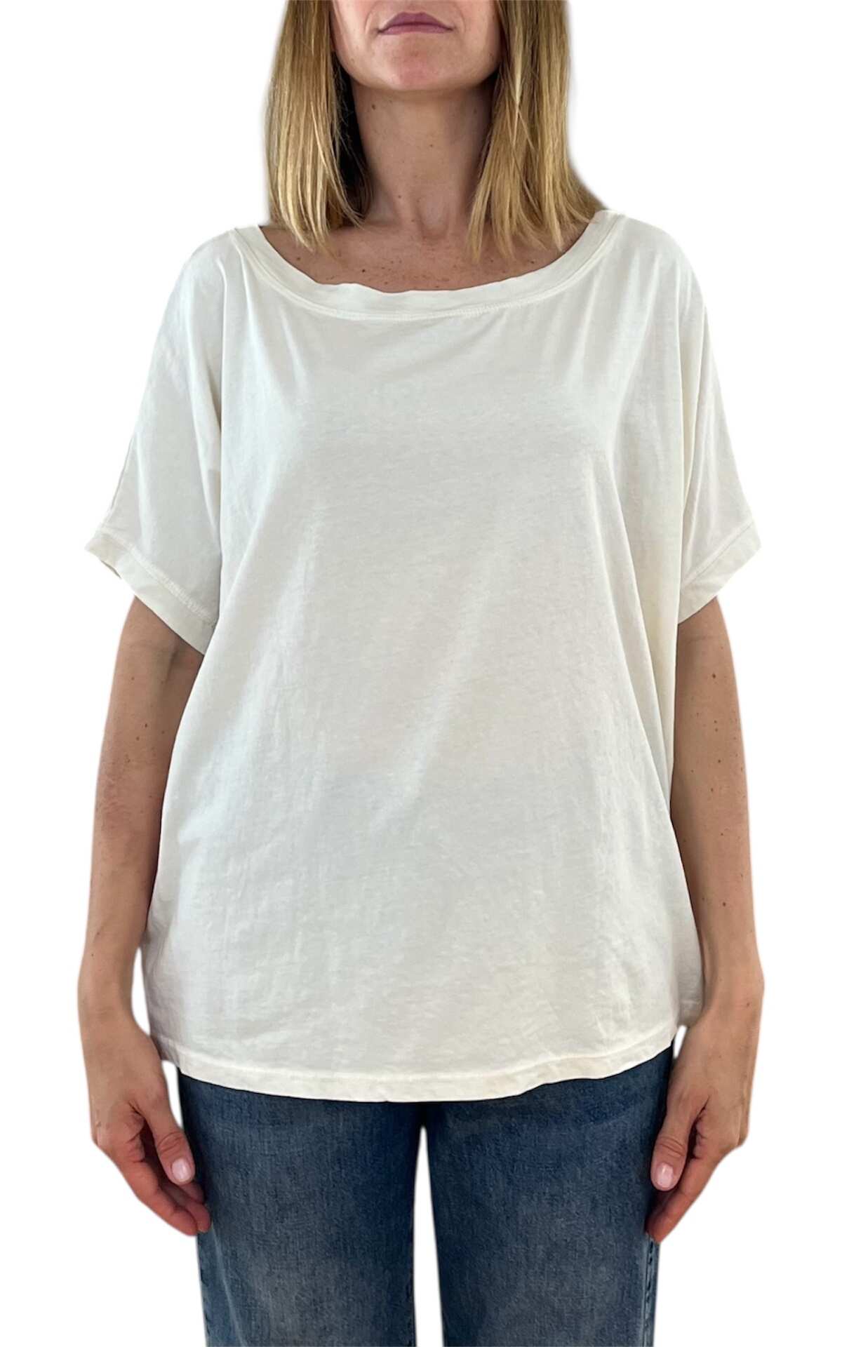 Off-On - t-shirt over cotone - burro