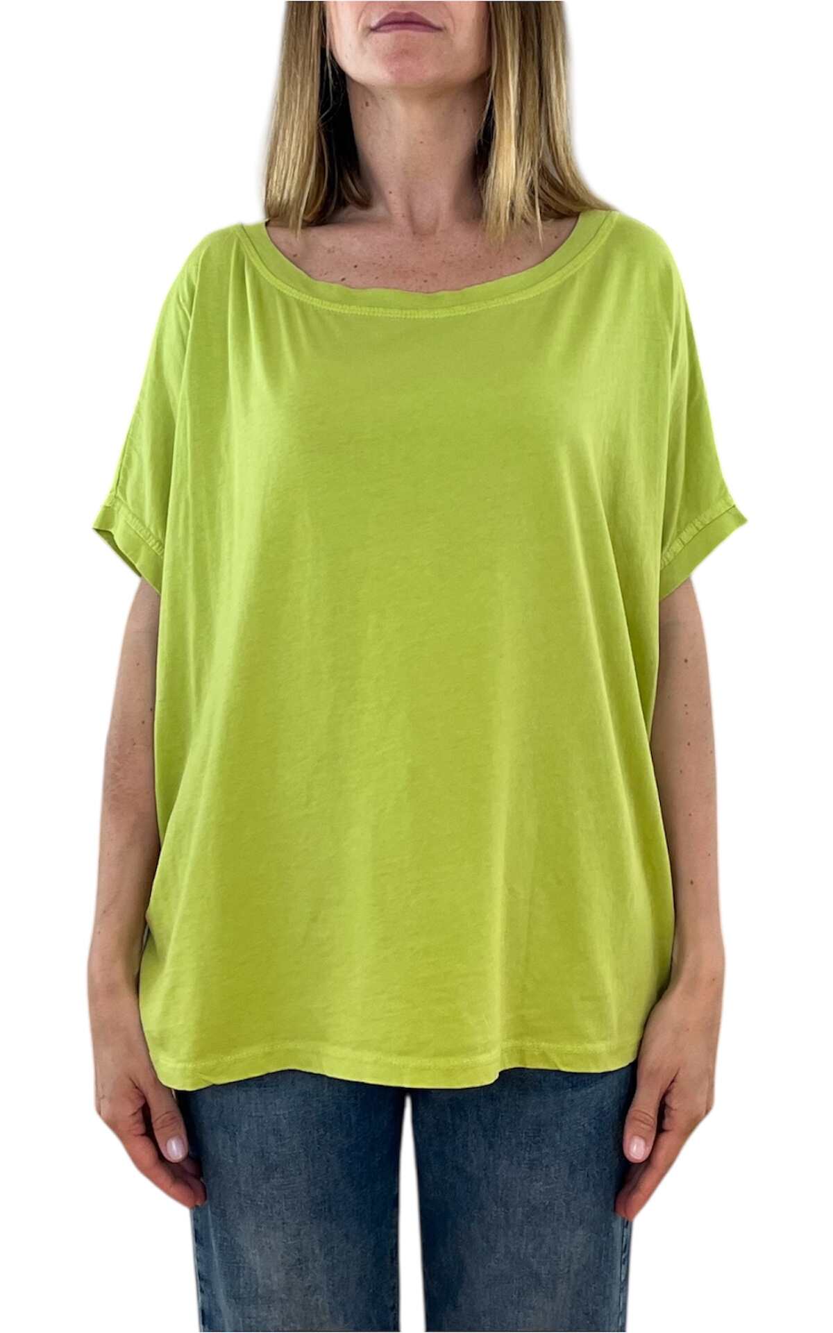 Off-On - t-shirt over cotone - verde