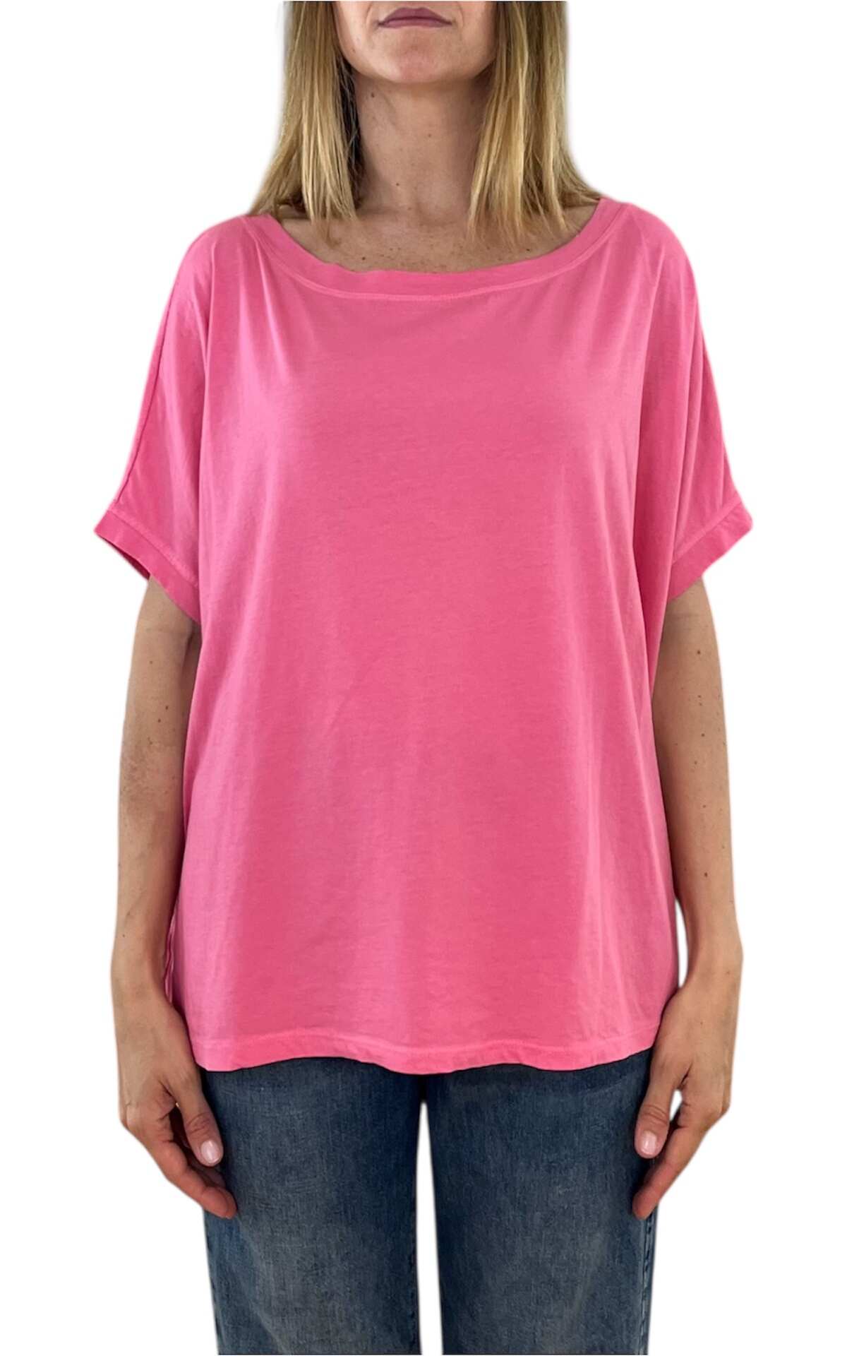 Off-On - t-shirt over cotone - rosa