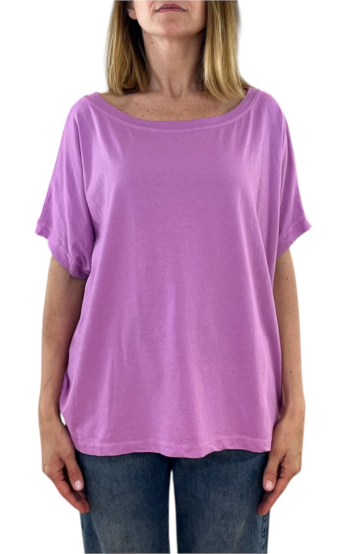 Off-On - t-shirt over cotone - ciclamino
