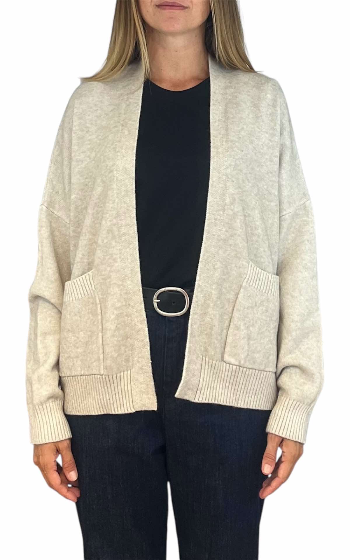 Initial – Cardigan in maglia corto – burro