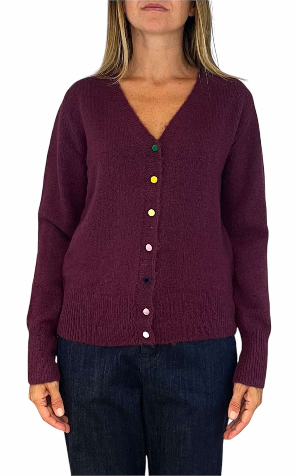Compañia Fantastica - Cardigan tinta unita - prugna
