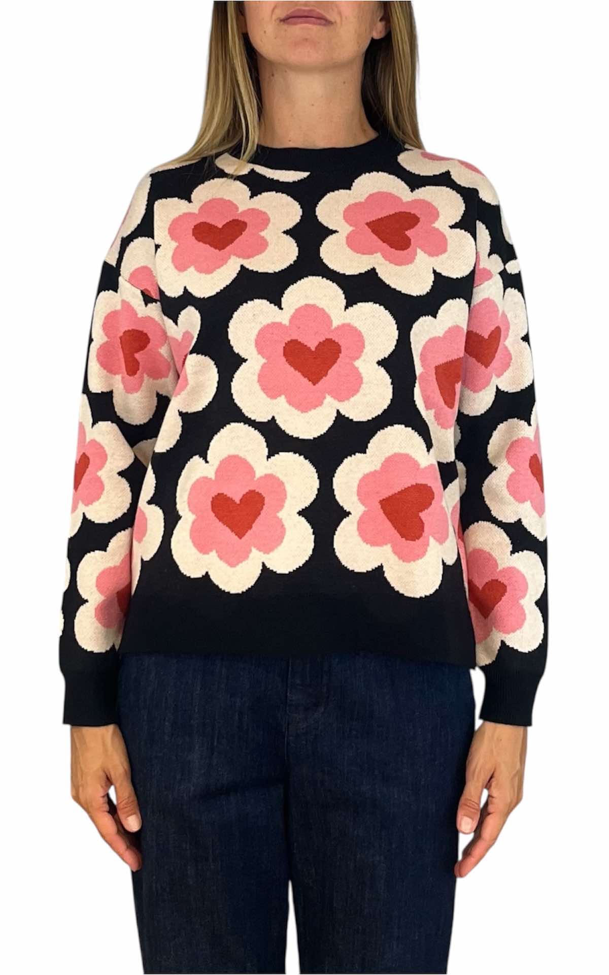 Compañia Fantastica - Maglia cuori - nero