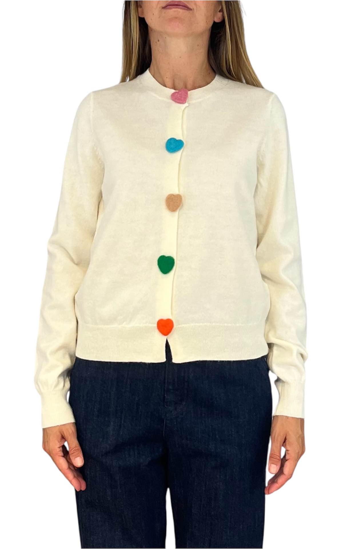 Compañia Fantastica - Cardigan cuori - burro