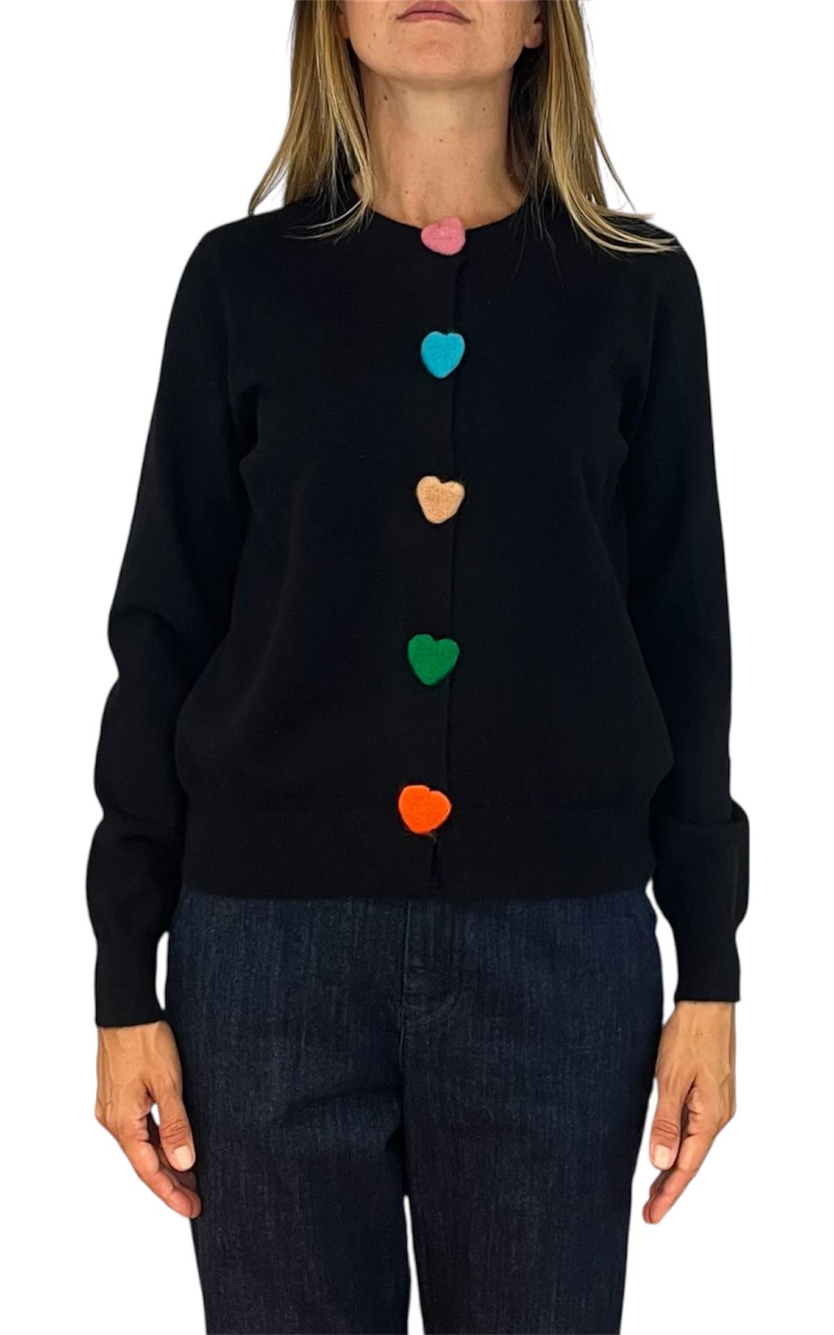 Compañia Fantastica - Cardigan cuori - nero