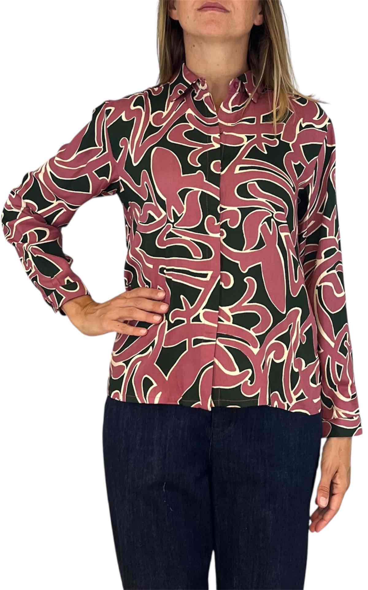 Compañia Fantastica - camicia fantasia onde - verde