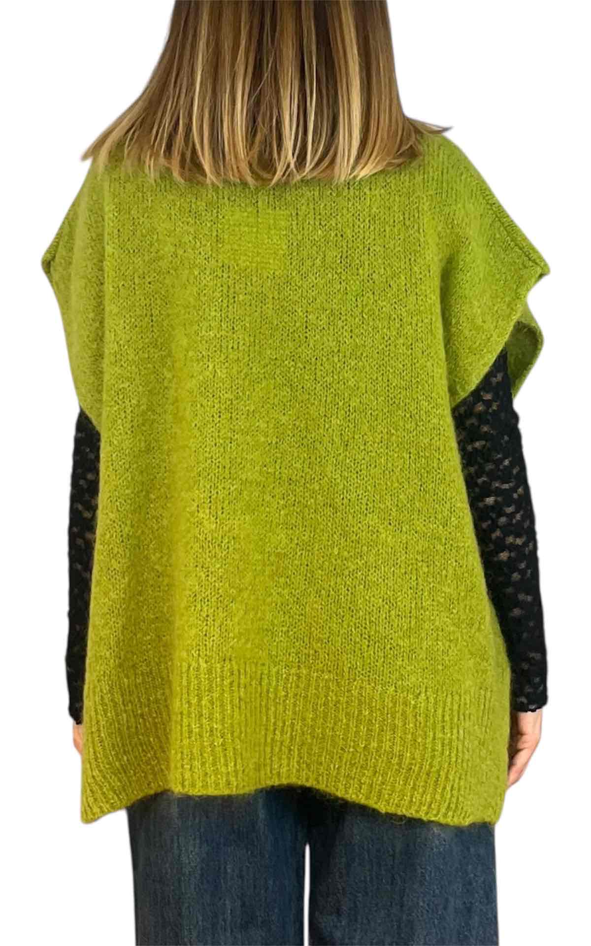 Off - On - Poncho mohair - verde