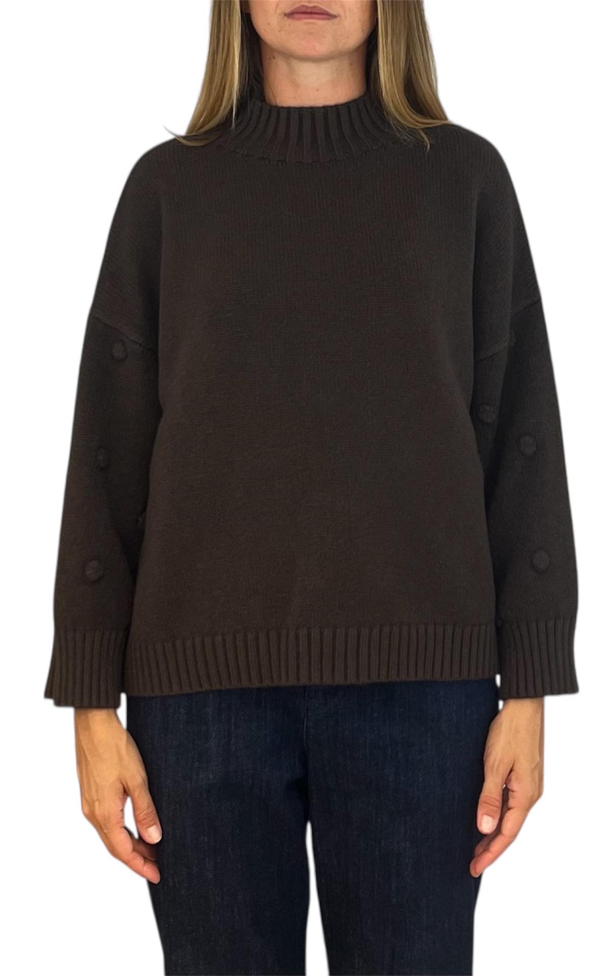 Initial - Maglia manica pois - moro
