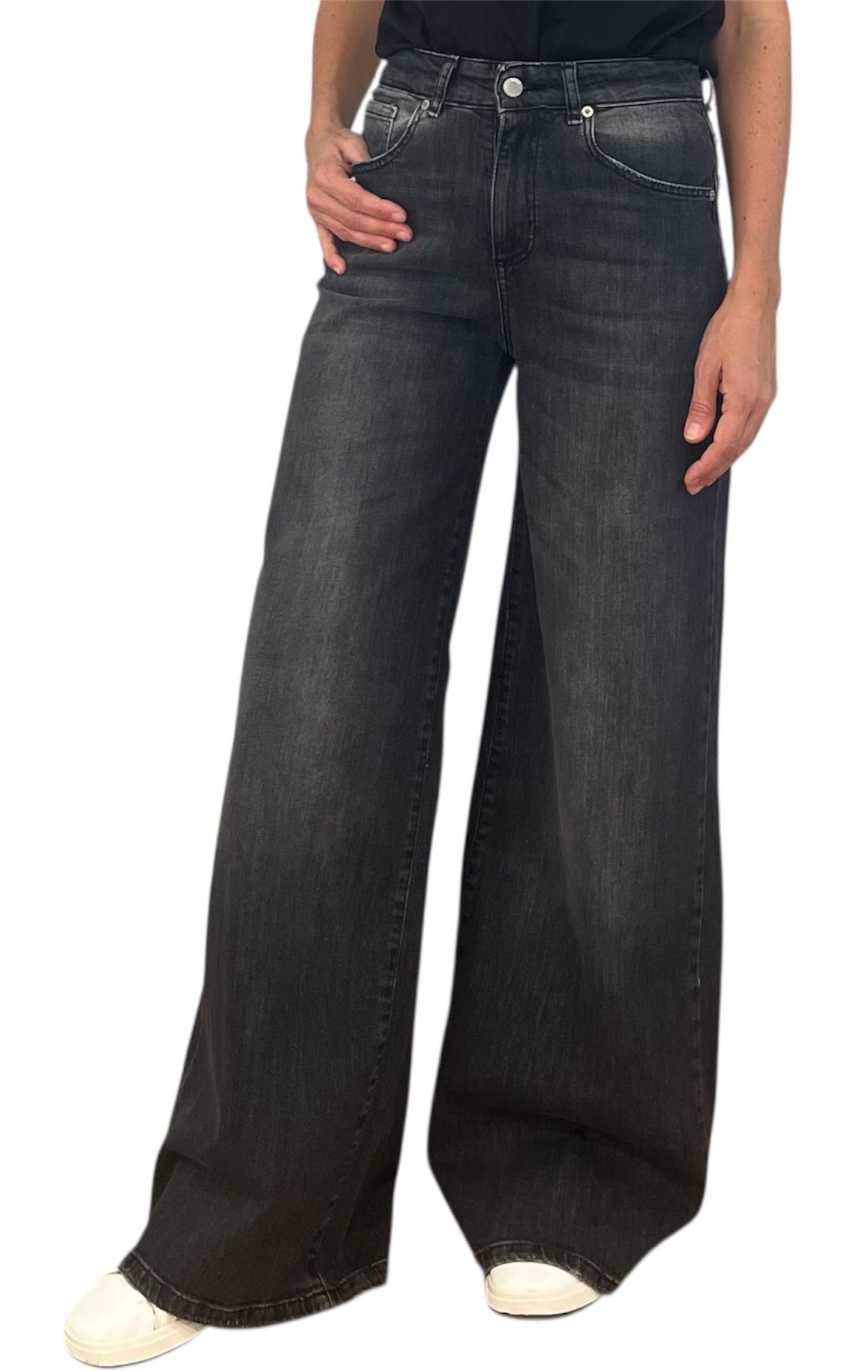 Initial - Jeans palazzo - NIA black
