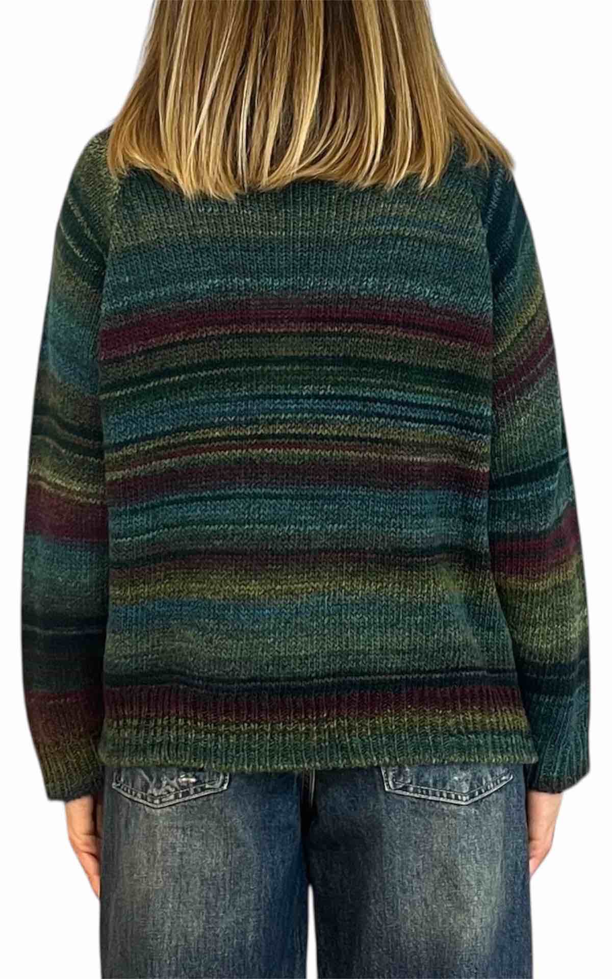 Off-On - Maglia sfumata - verde
