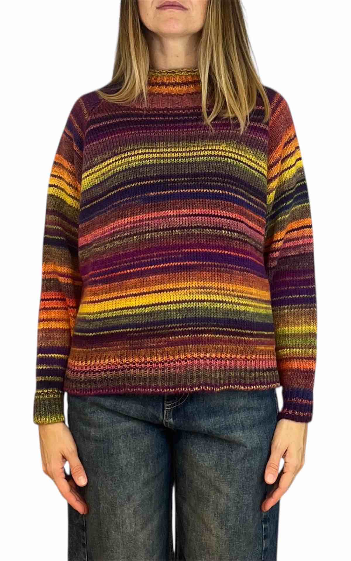 Off-On - Maglia sfumata - prugna
