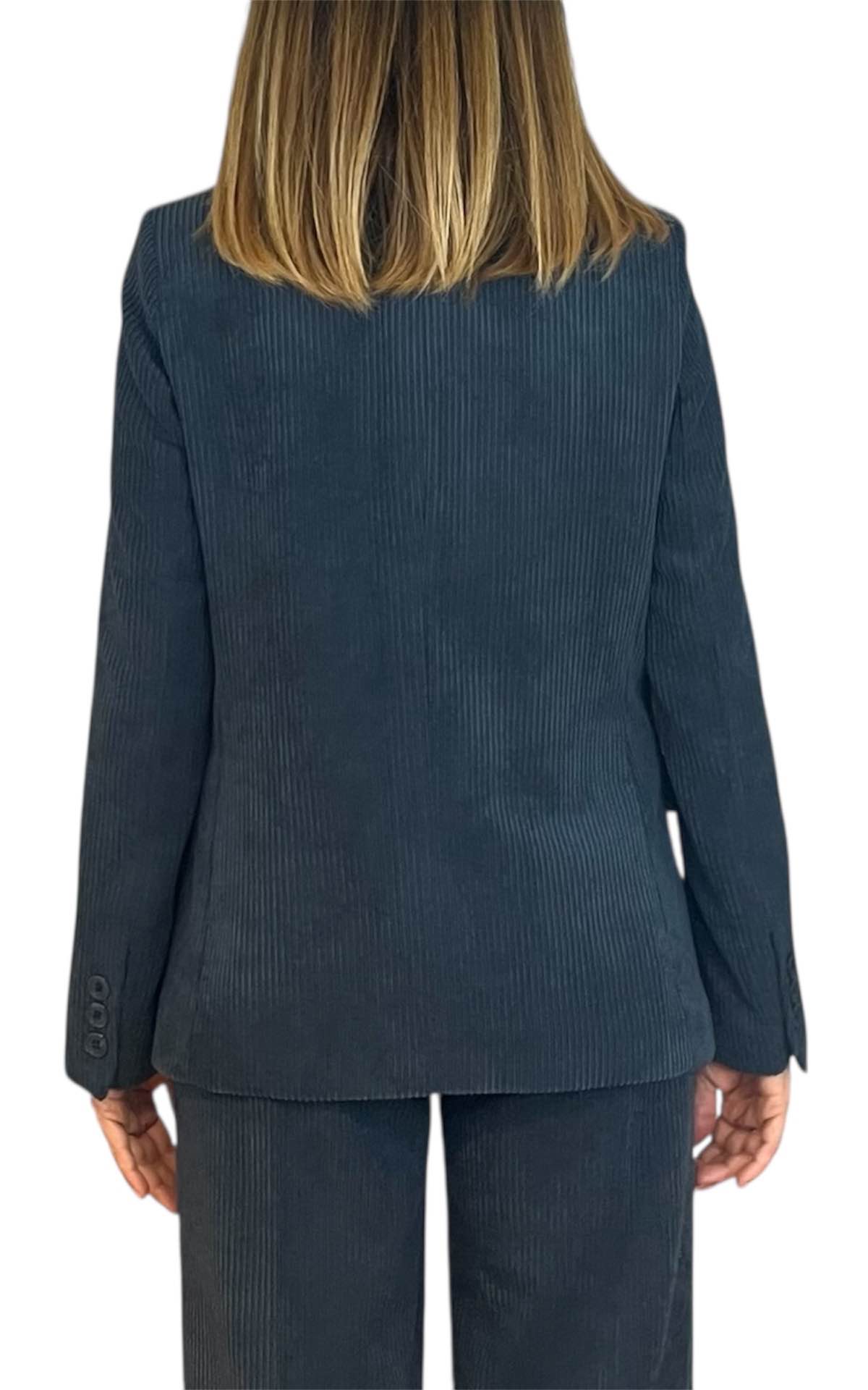 Susan Di - Giacca velluto rocciatore - blu