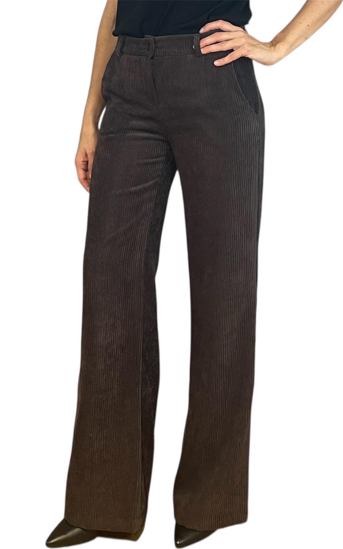Susan Di - Pantalone velluto rocciatore - moro